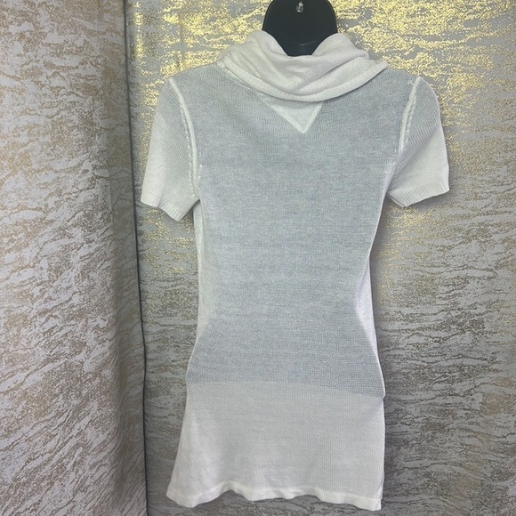 Tommy Hilfiger White Short Sleeve Cowlneck Sweater Top Size S - Picture 9 of 14